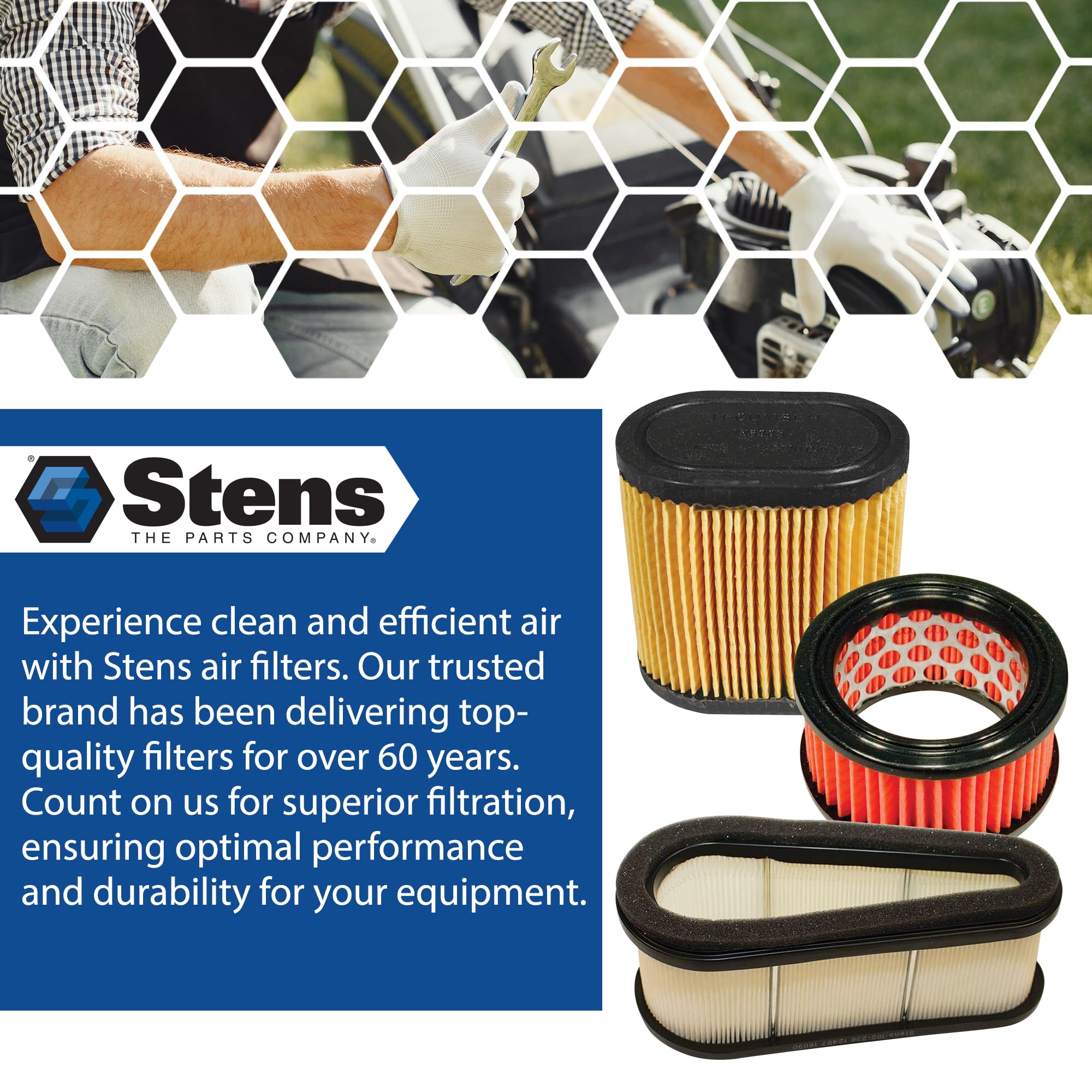 Stens 100-222 replaces OEM 33342 and 63087A for easy part matching