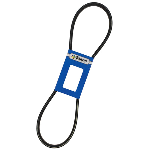 Stens raw-edge belt design for durable winter performance.