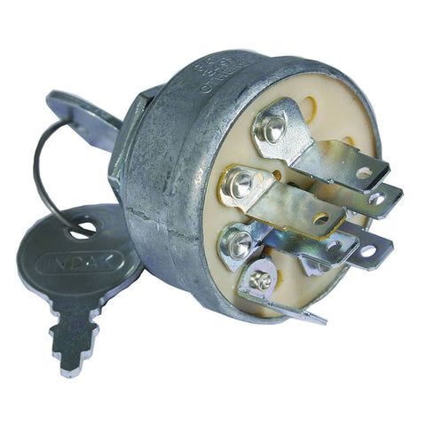 Stens Indak ignition switch 430-334 for Exmark Lazer Z, showing compact design and fit