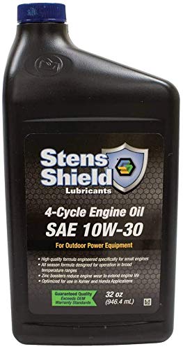 Stens Shield 770-132 quart bottle, front view, ideal for small engine maintenance.