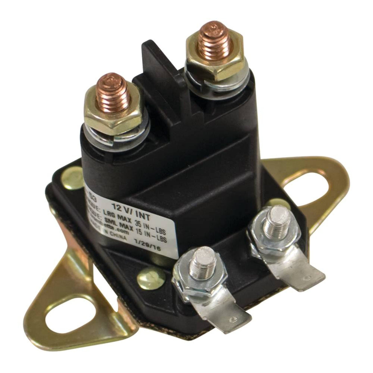 Stens starter solenoid assembly ensures reliable engine start across compatible brands.