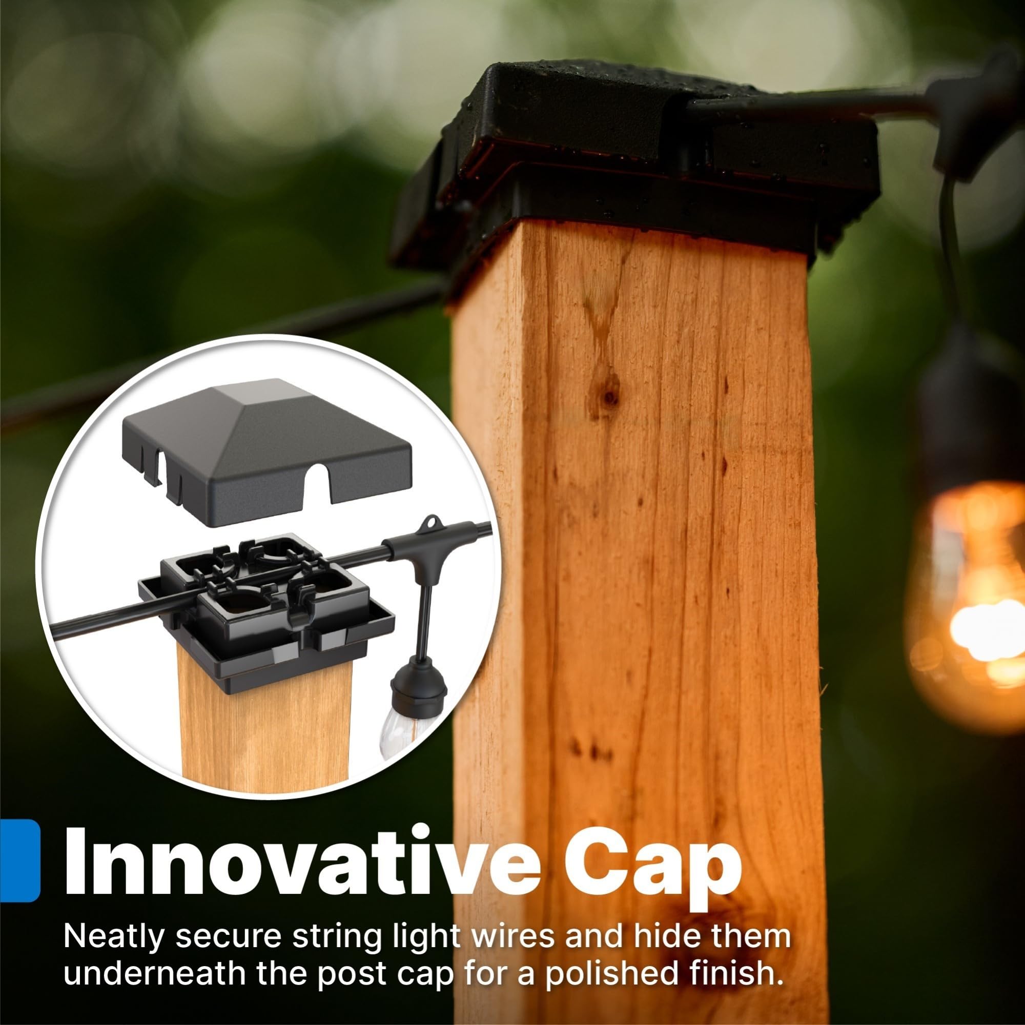 Step2 Firefly pole stand with black finish for outdoor spaces