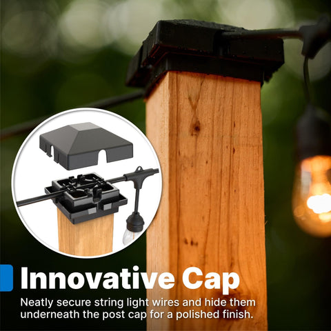 Step2 Firefly pole stand with black finish for outdoor spaces