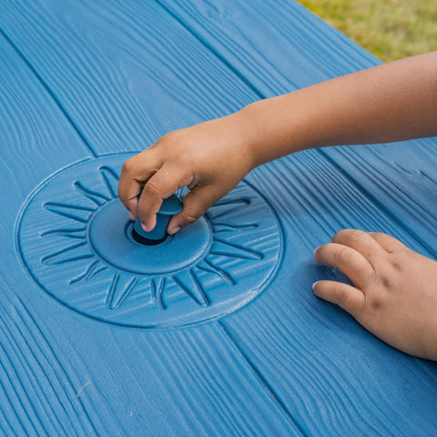 Step2 Sun & Fun Picnic Table seating up to six preschoolers for meals or art.