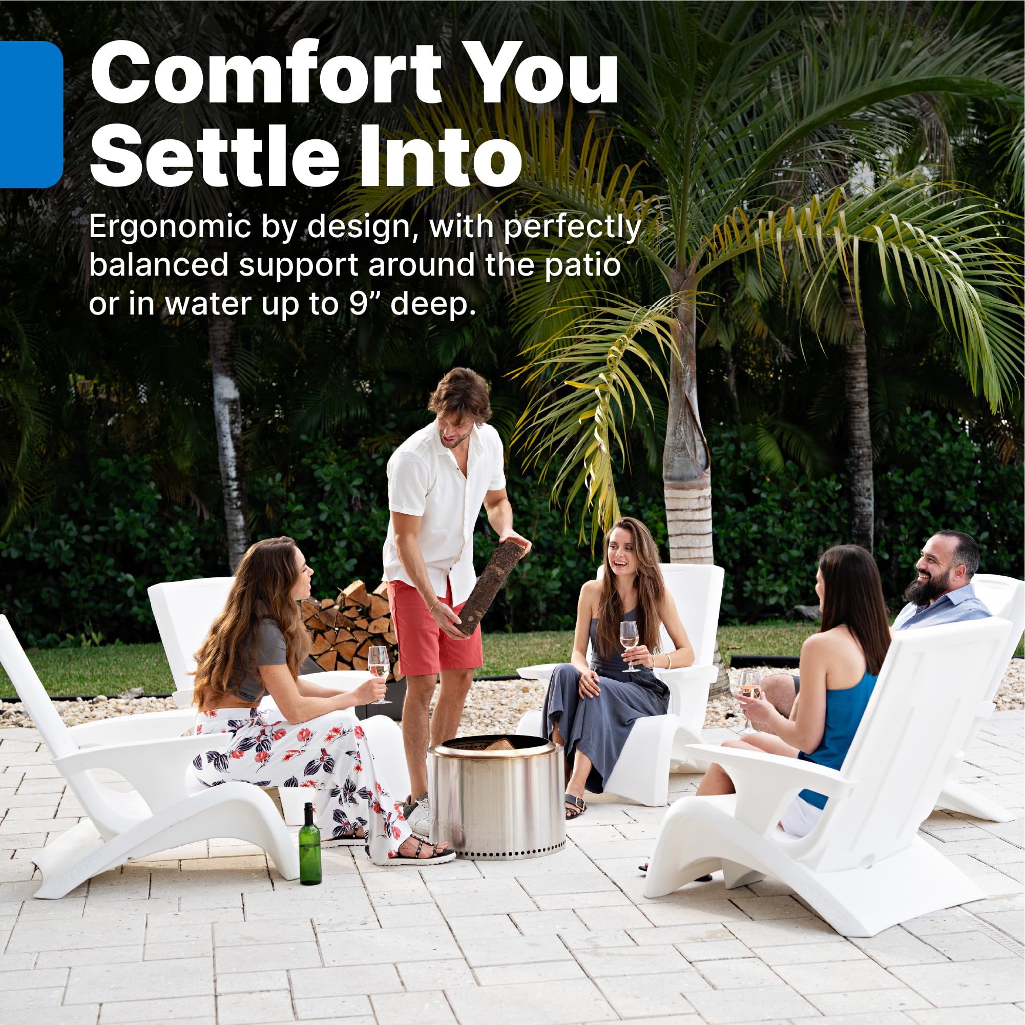 Step2 Vero Adirondack chair for chlorine and saltwater proof outdoor use