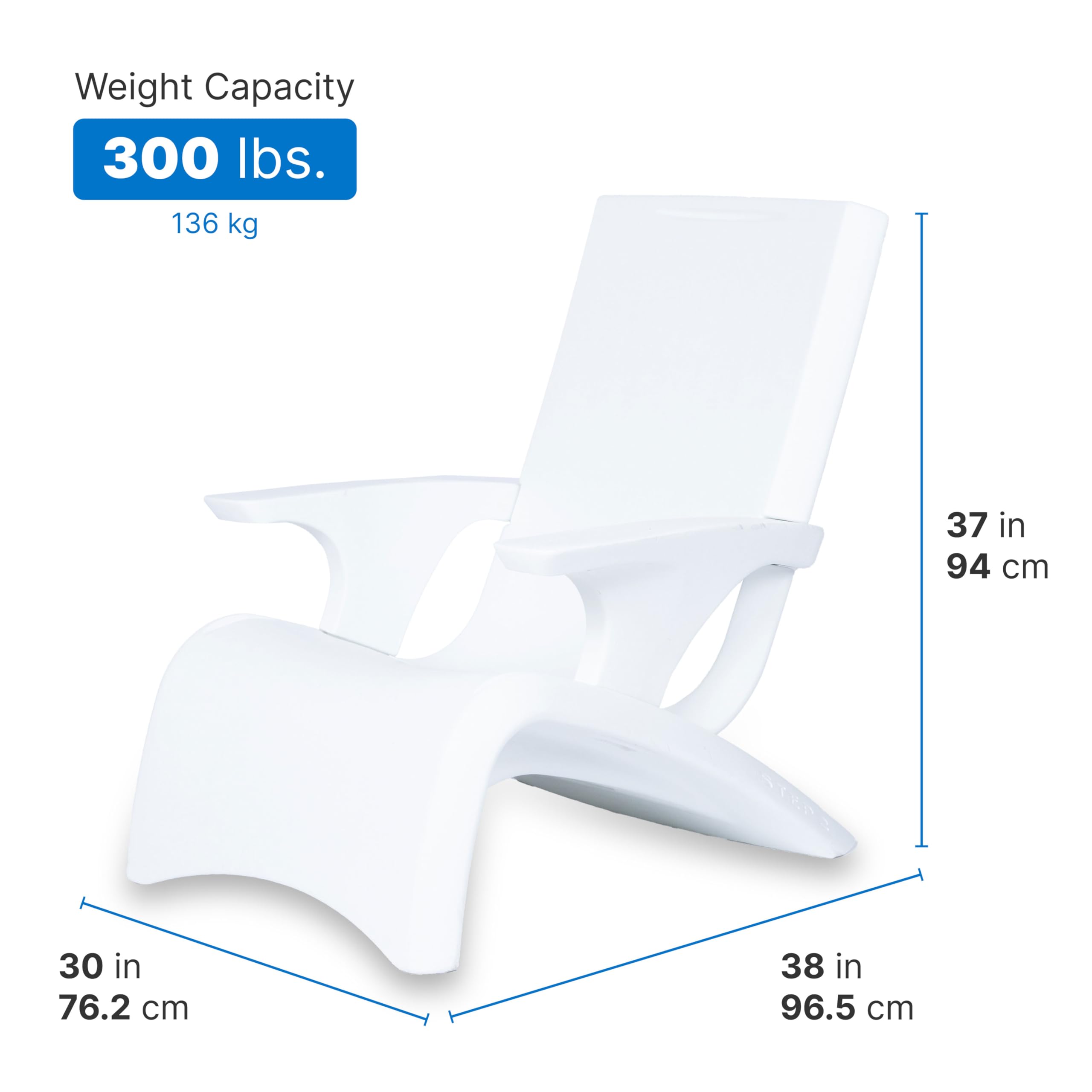 Step2 Vero Adirondack chair with built-in weight cavity for stable water seating