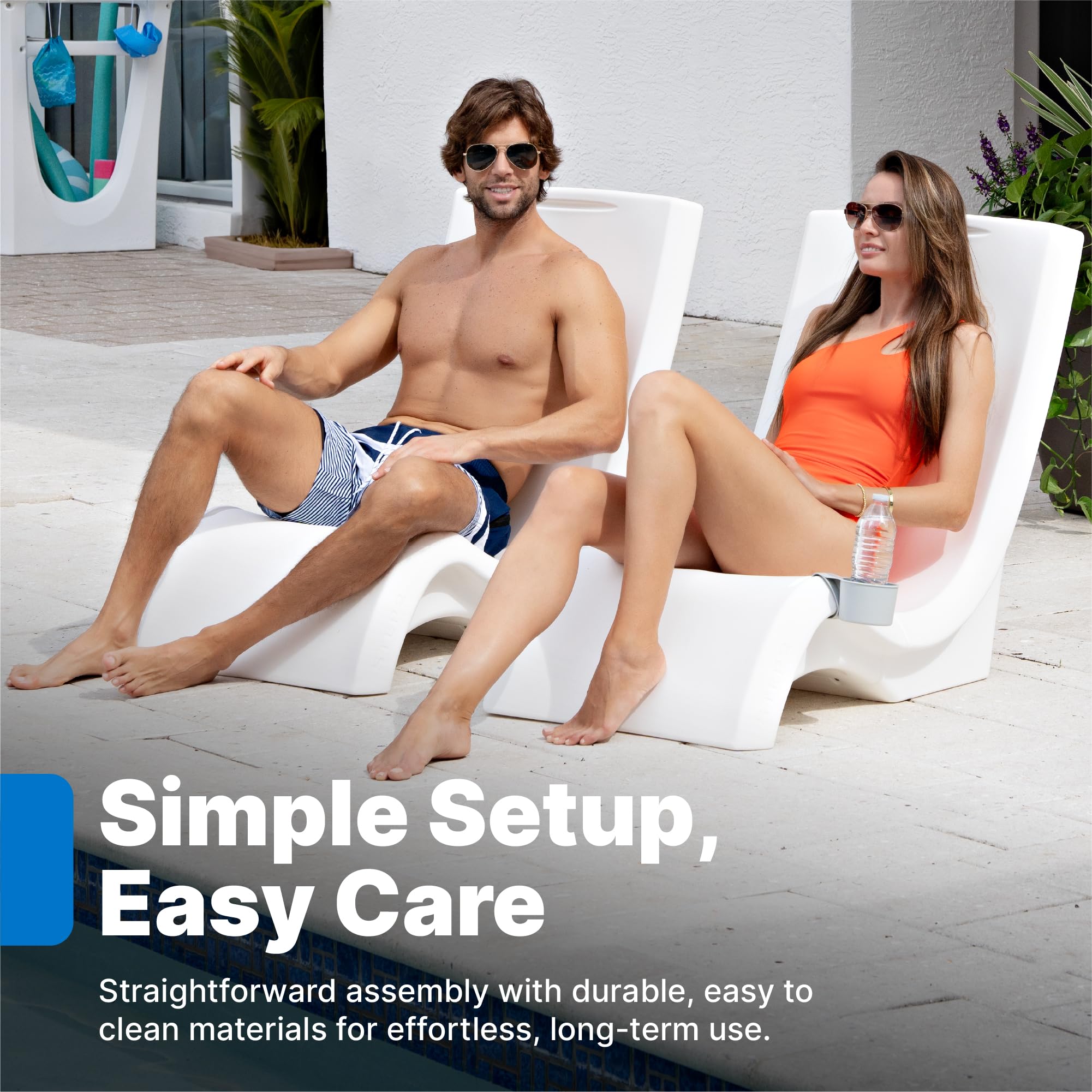 Step2 Vero Pool Chair supports up to 300 lbs for stable lounging