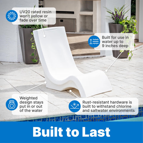Step2 Vero Pool Chair with cup holder emphasizes convenient refreshment