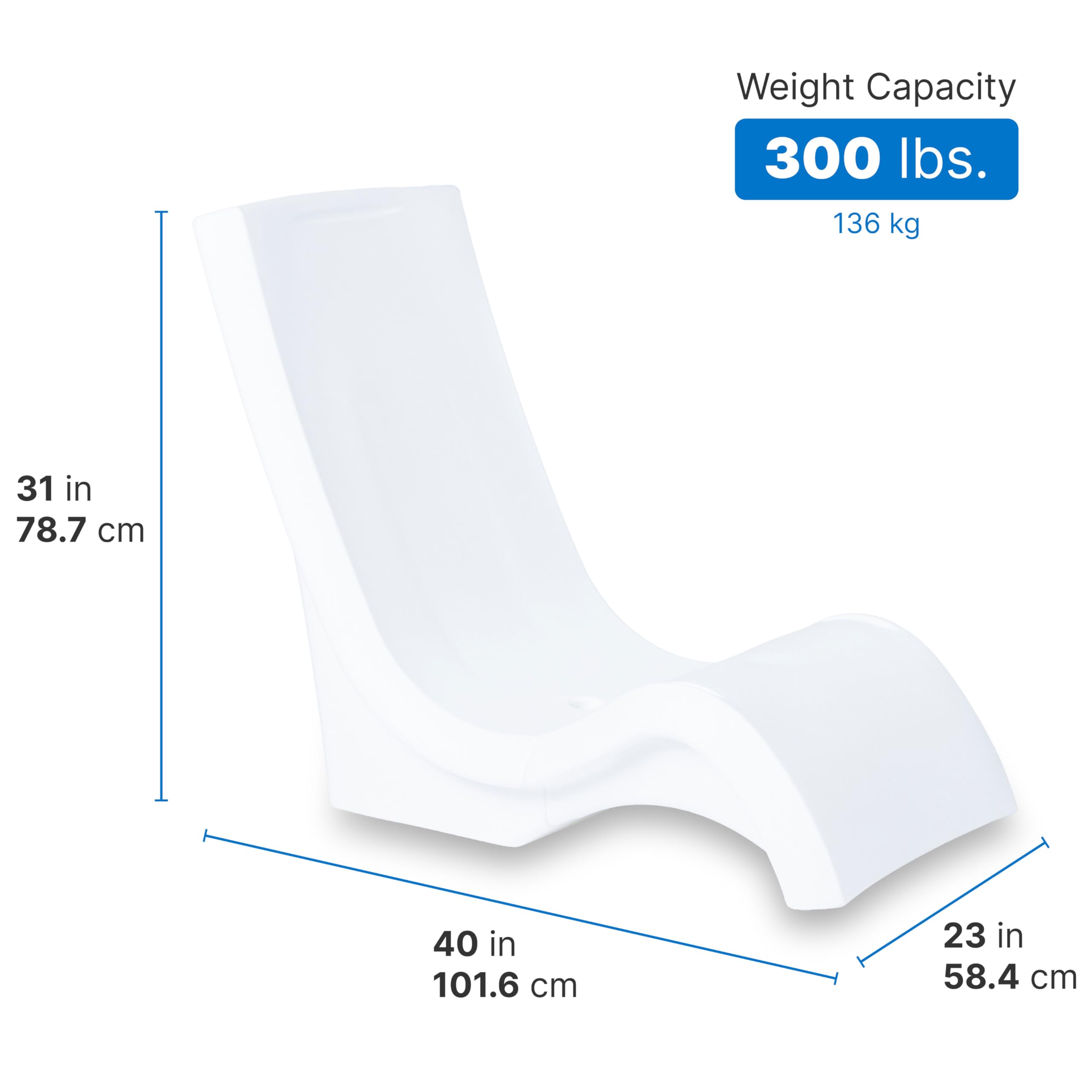 Step2 Vero Pool Chair in-pool depth demonstrates relaxing tanning setup