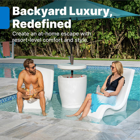 Step2 Vero Pool Chair on deck highlights durable, weatherproof design