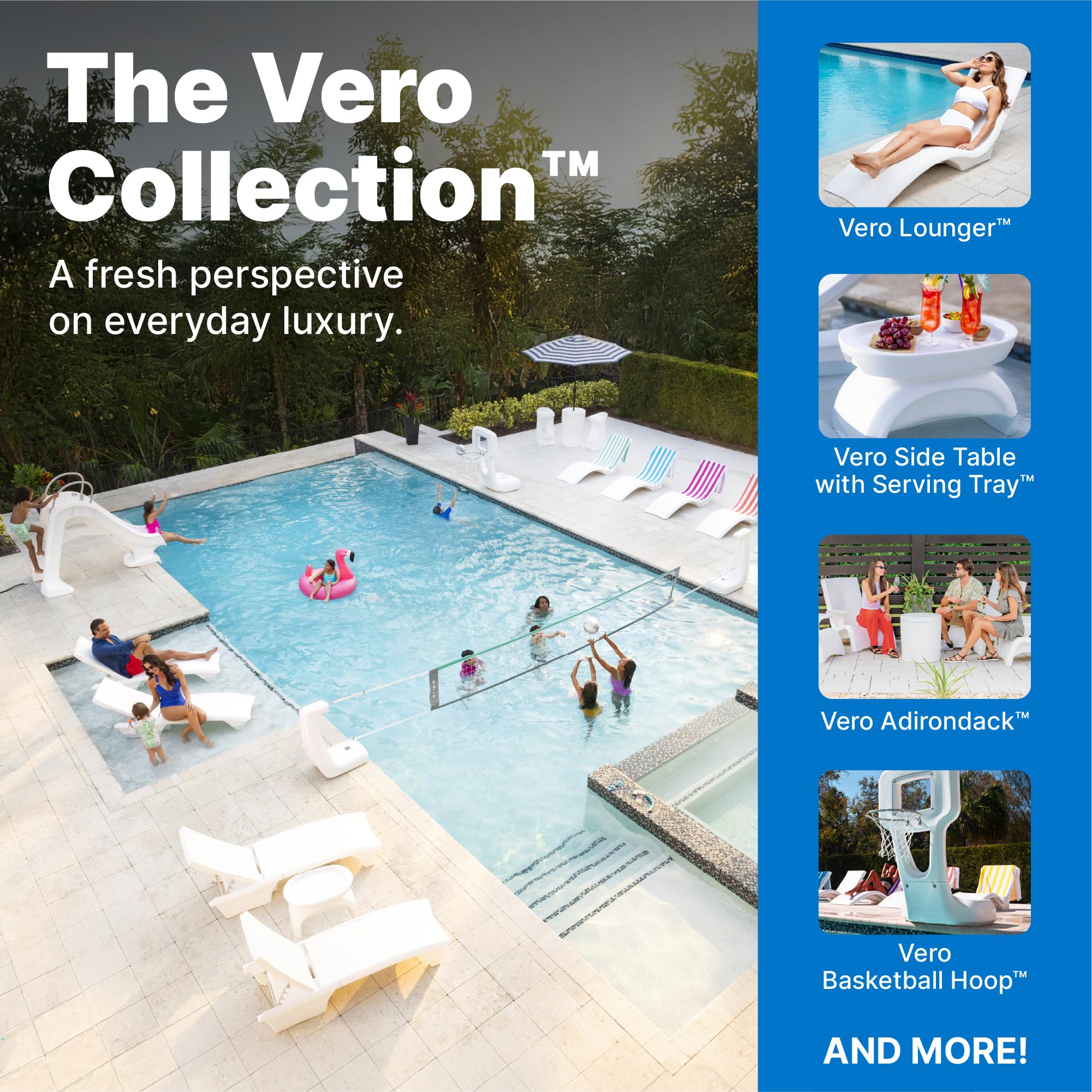 Step2 Vero Pool Chair UV-resistant resin preserves color during sun