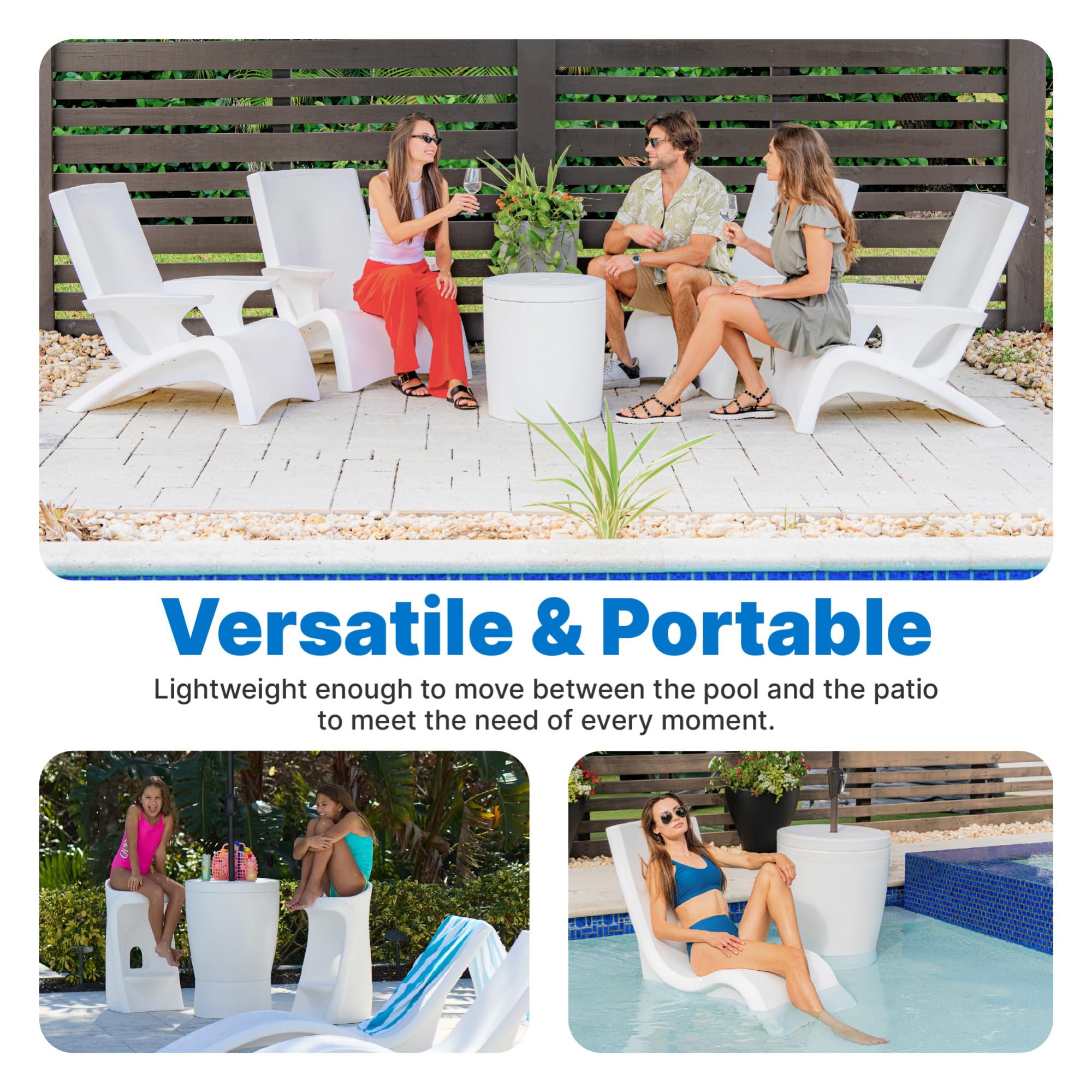 Step2 Vero pool-ledge ready design fits sun shelves up to 15 inches