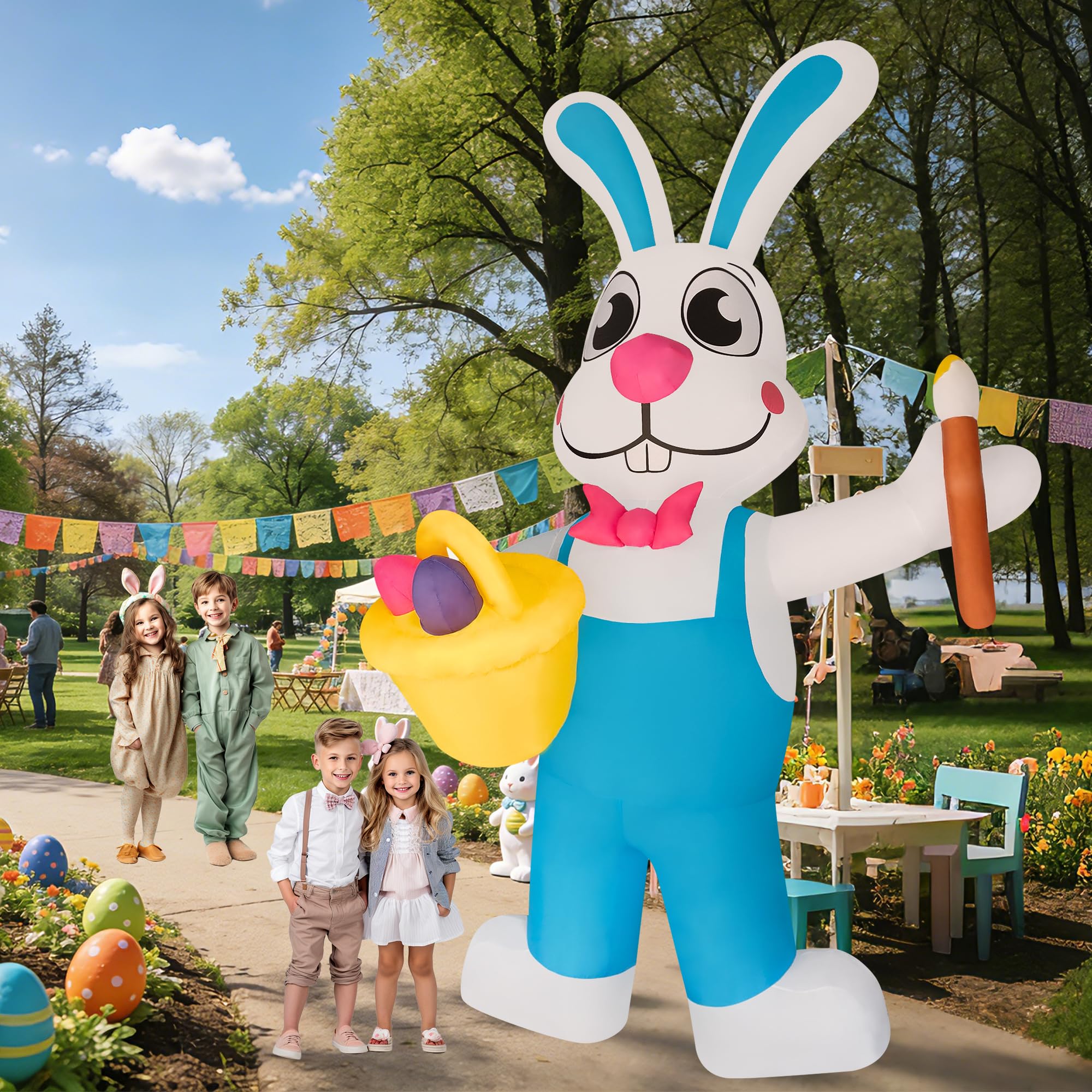 STEPINORLD XOXO 15-foot bunny ideal for yards, gardens, and lawns.