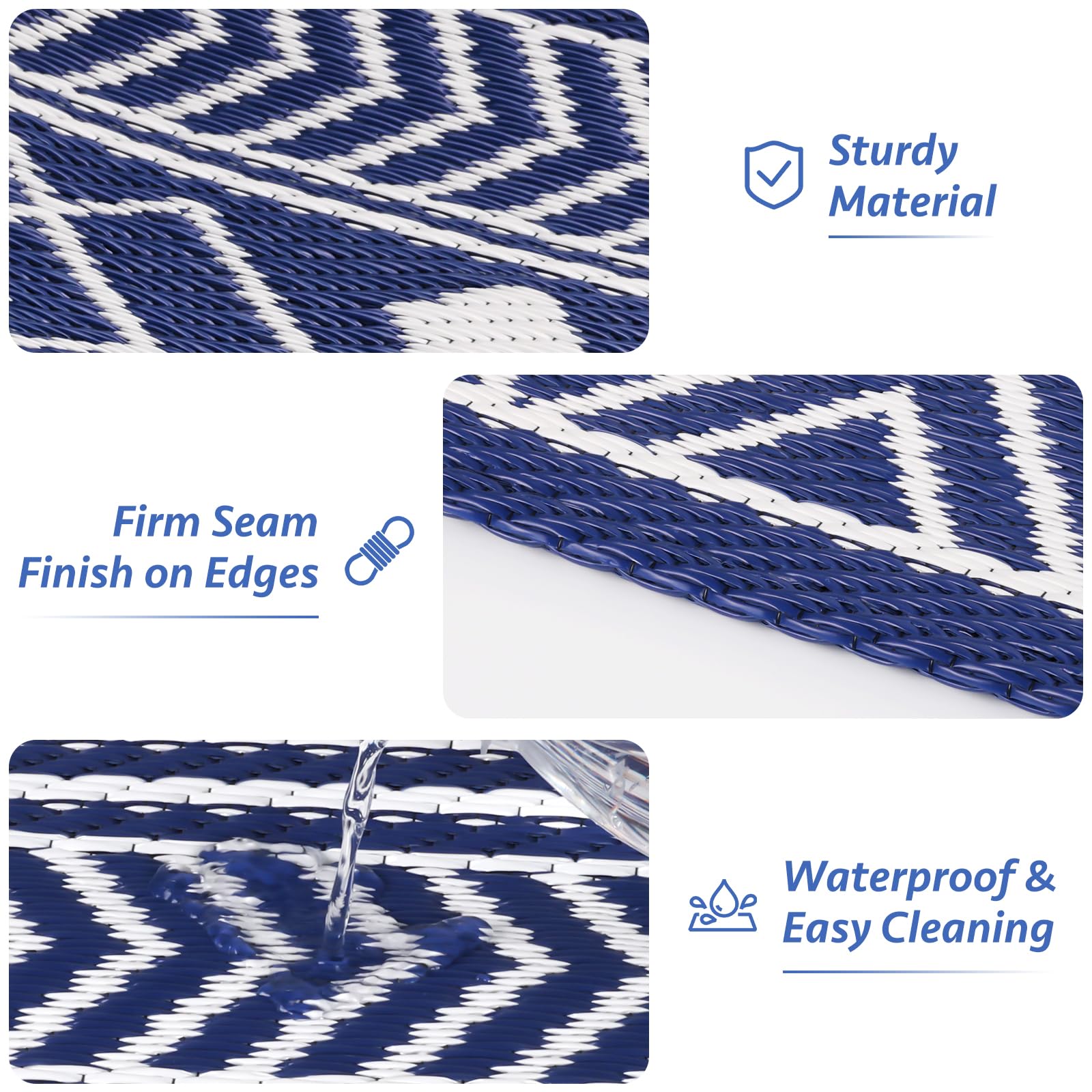 StepLively easy-clean rug wipes down quickly after dirt or mud