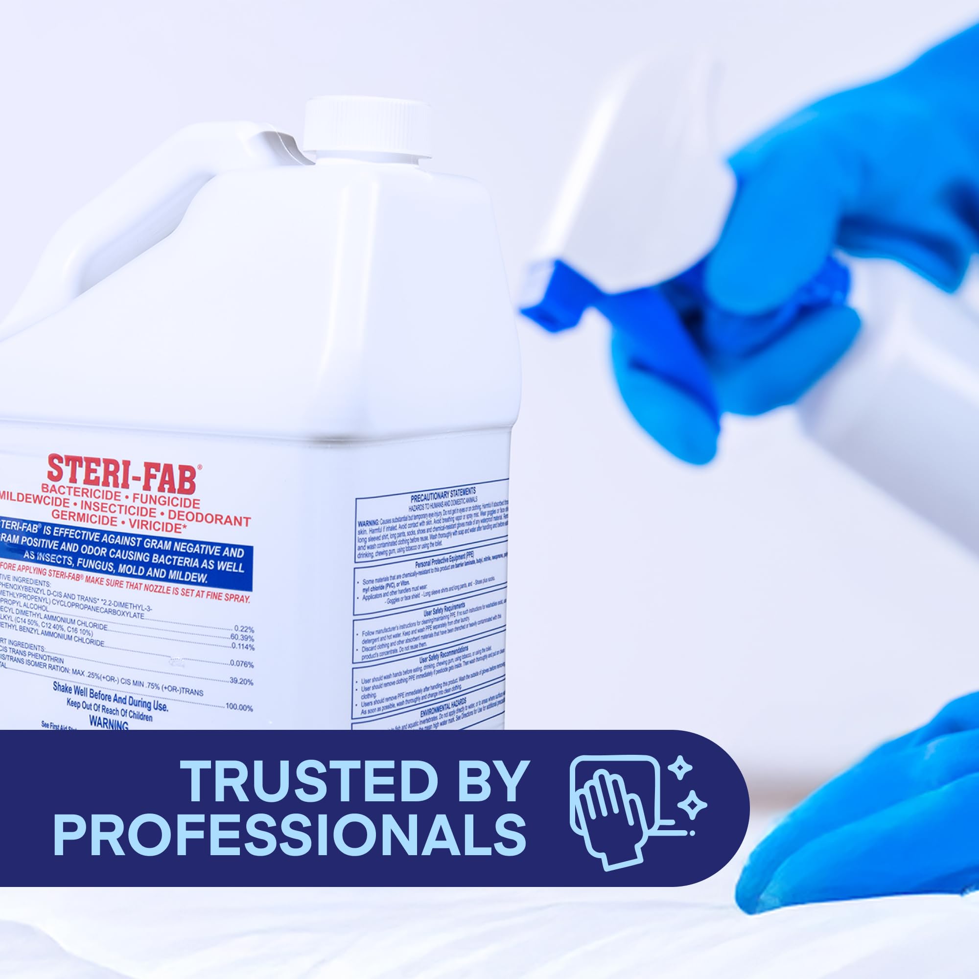 Carpet treatment using Steri-Fab for deodorization and microbial control