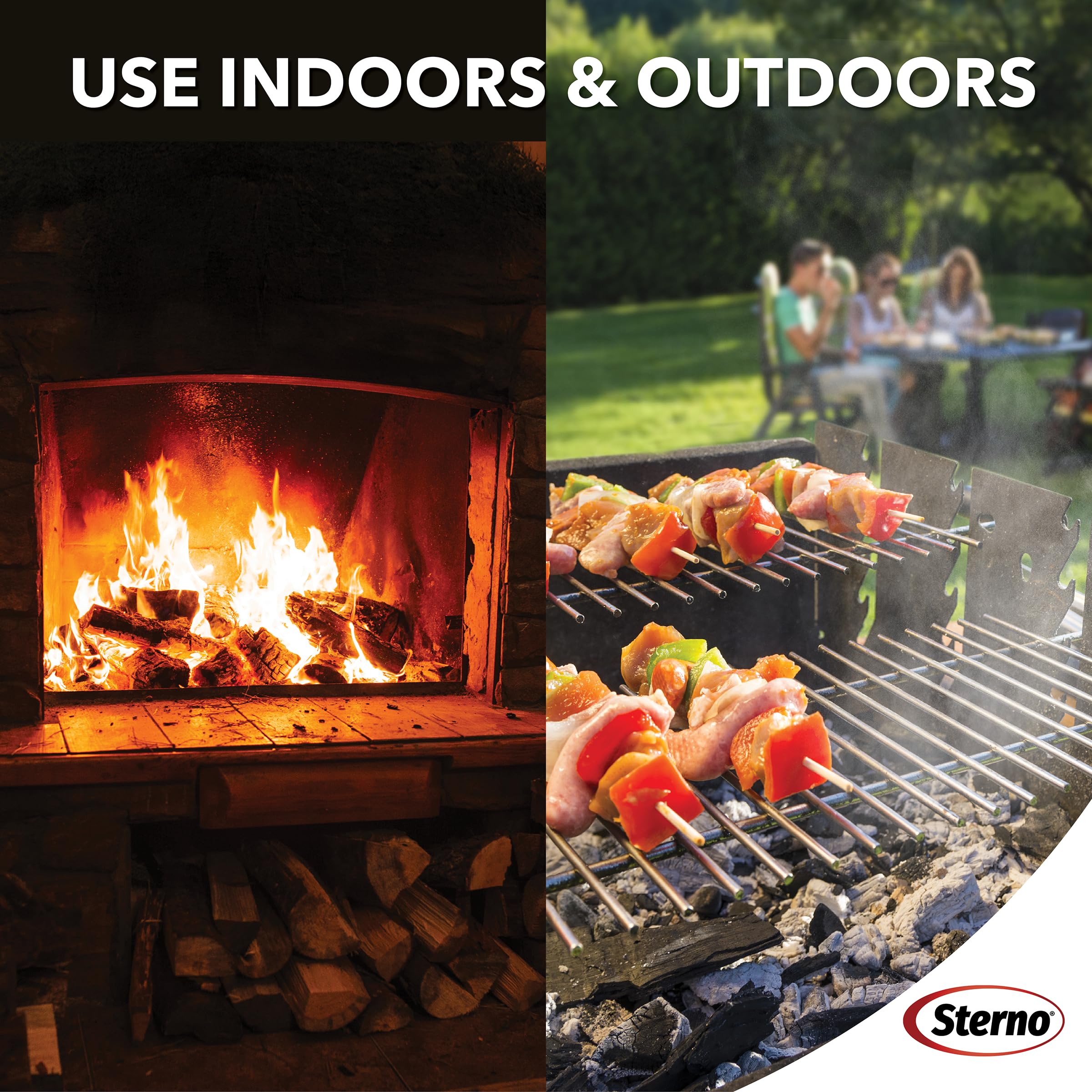 Sterno Fireplace and Grill Fire Starter Squares in action for cozy gatherings.