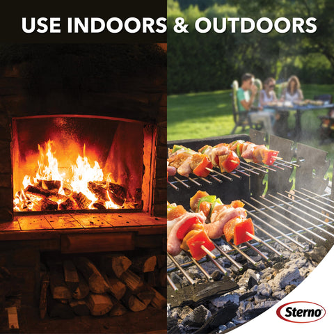 Sterno Fireplace and Grill Fire Starter Squares in action for cozy gatherings.