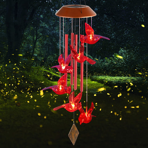 STF memorial wind chimes honoring a loved one in a tranquil space