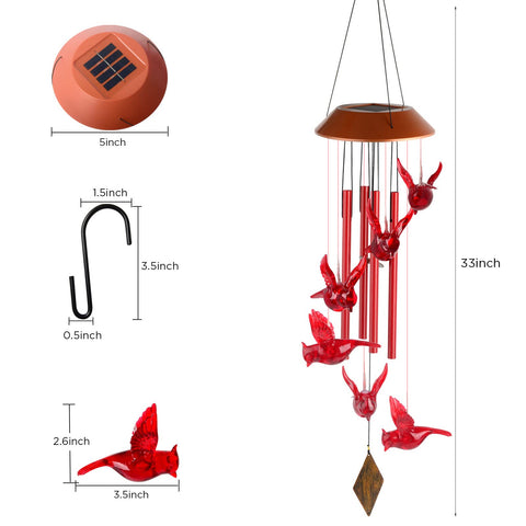 STF night illuminated garden chimes enhancing patio evenings