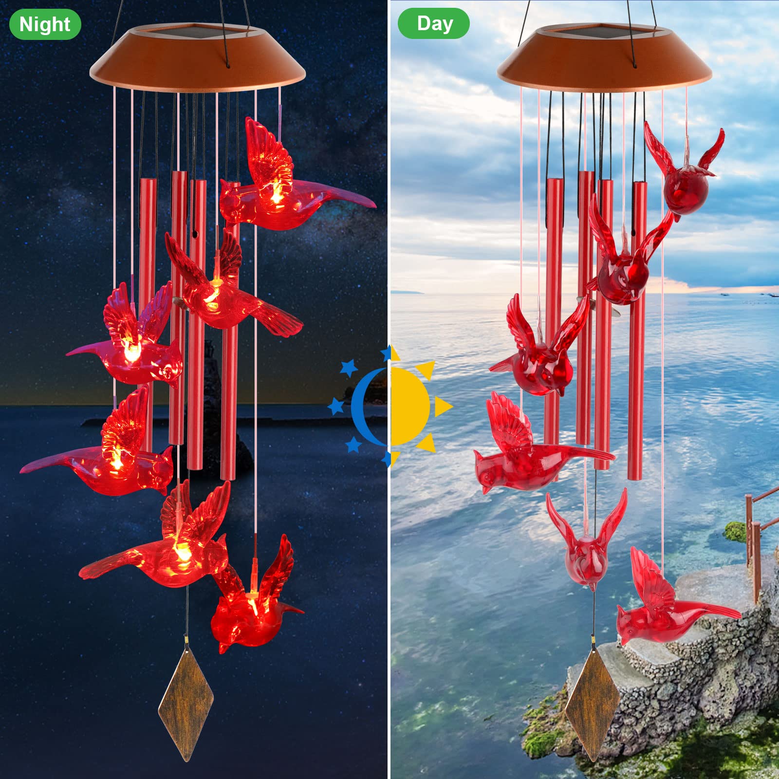 STF outdoor garden decor wind chimes for fence or porch