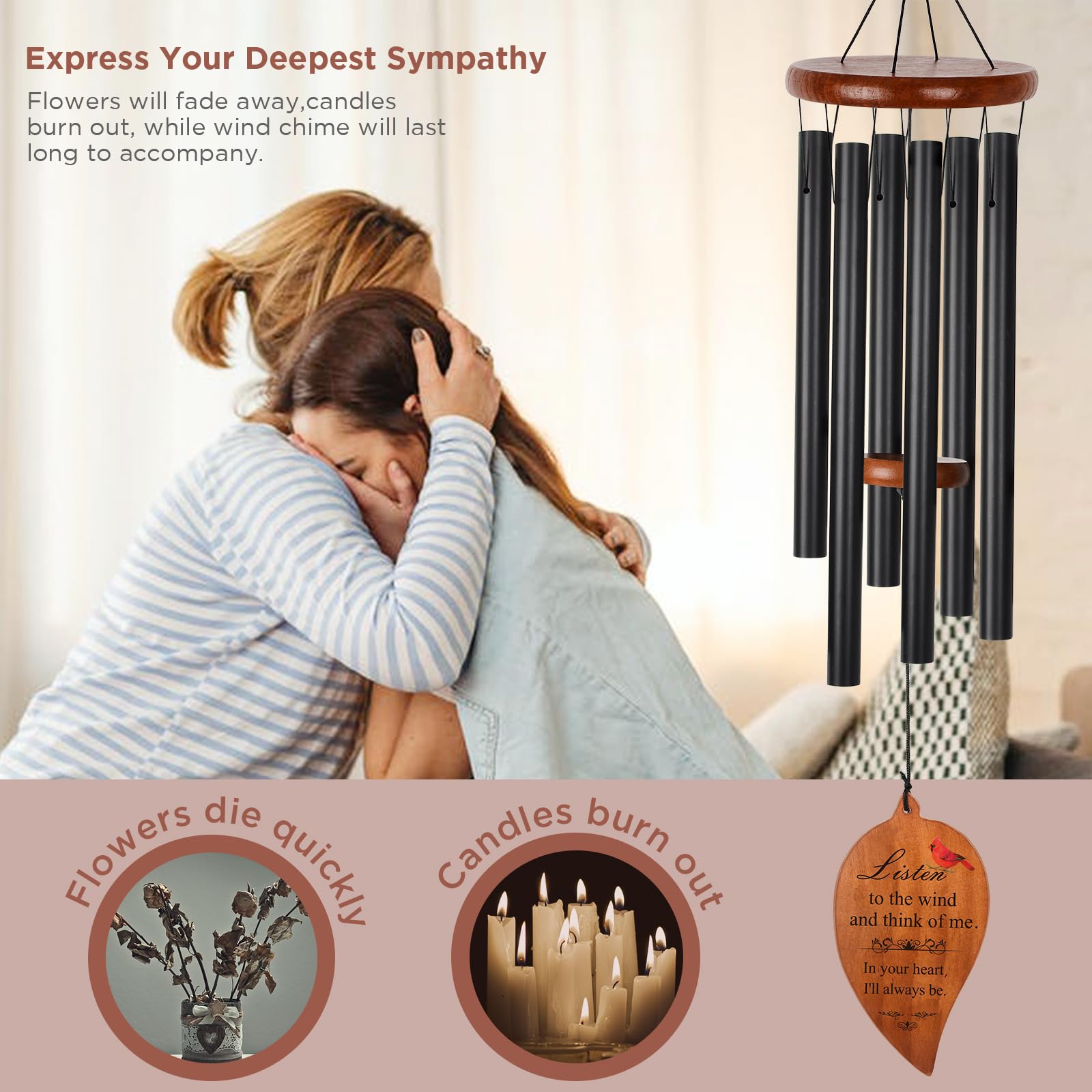 STF ShangTianFeng wind chimes for garden hangings add gentle ambience to patios.