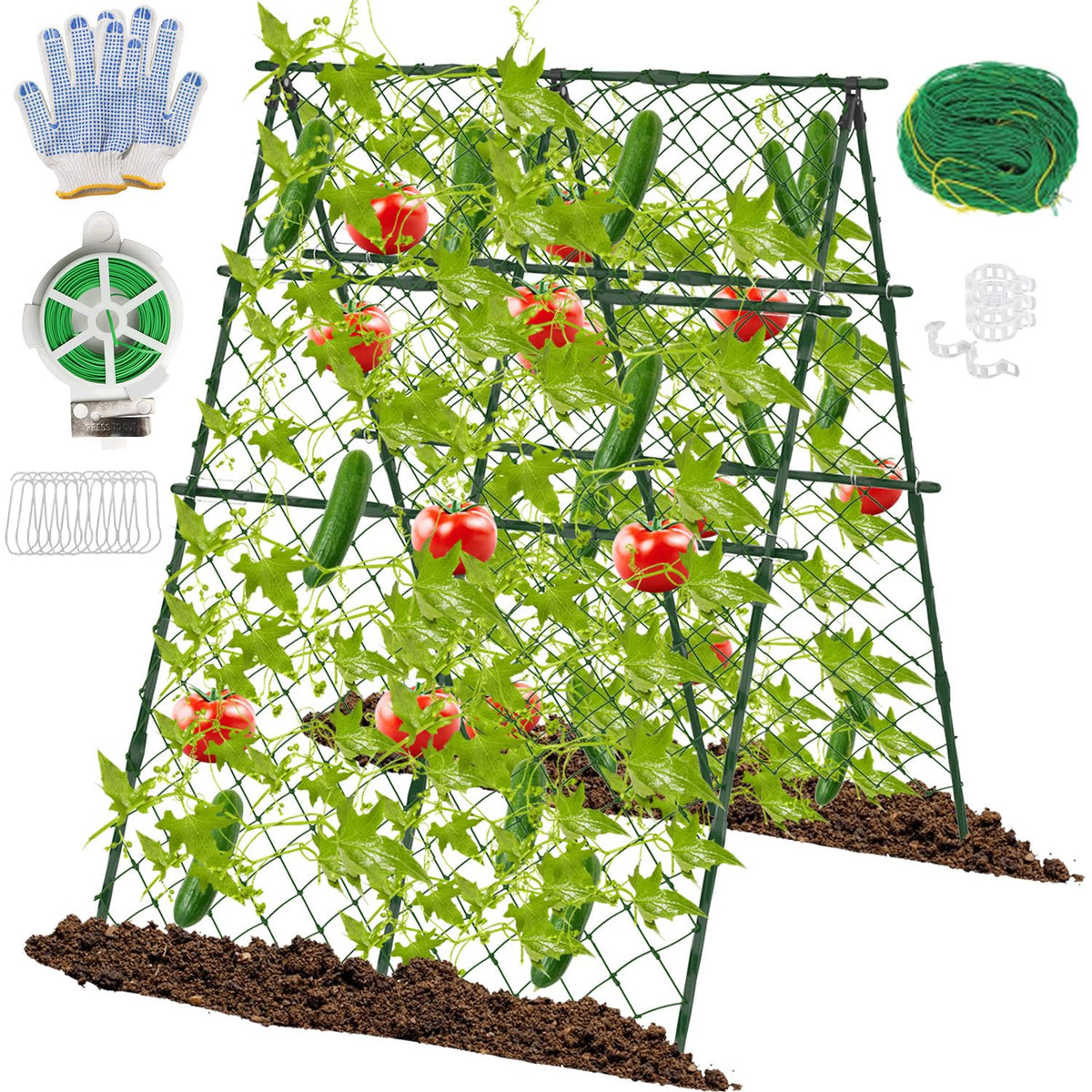 STFALI cucumber trellis provides sturdy vertical support for climbing vines