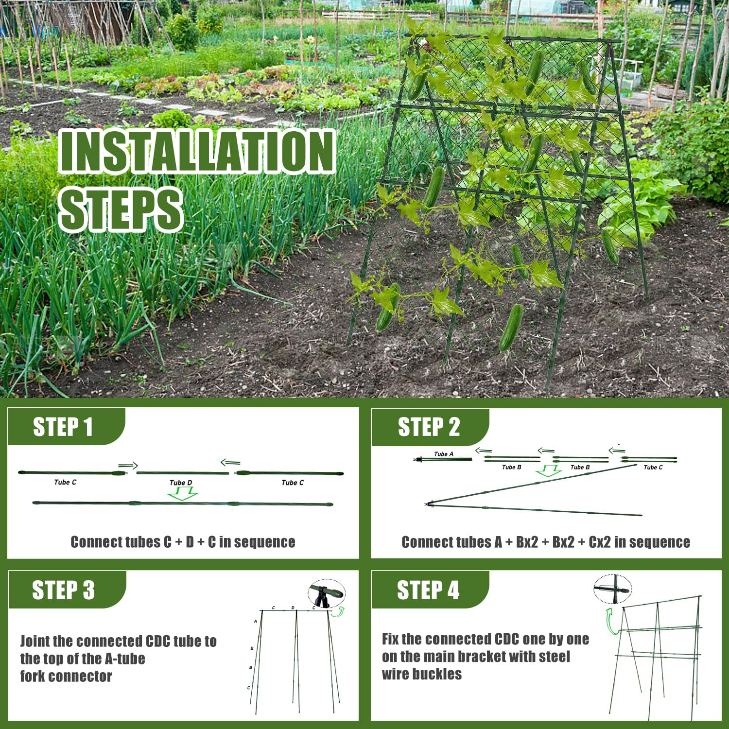 STFALI easy-assembly trellis for quick setup without tools