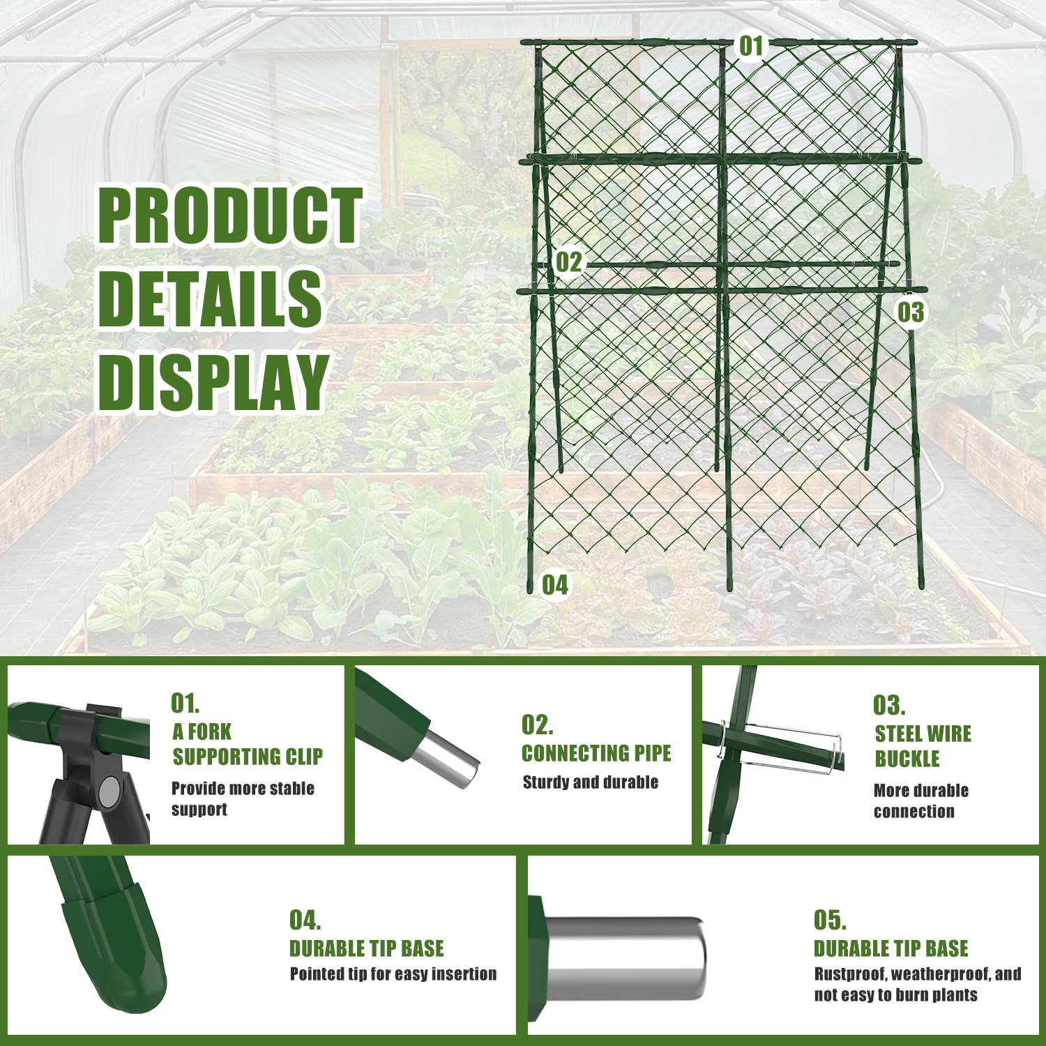 STFALI PE-coated steel trellis endures outdoor weather for seasons