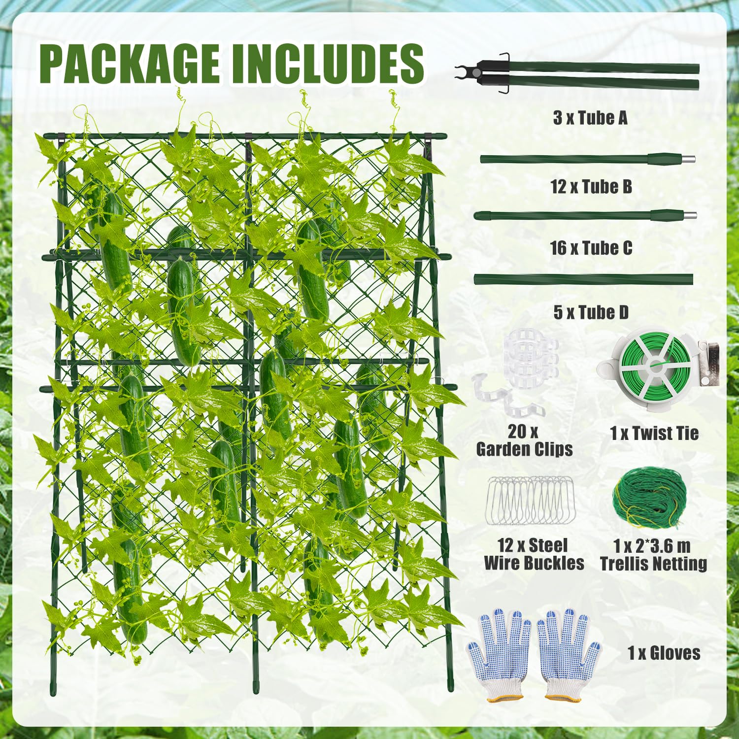 STFALI reusable storage-friendly trellis for seasonal gardens