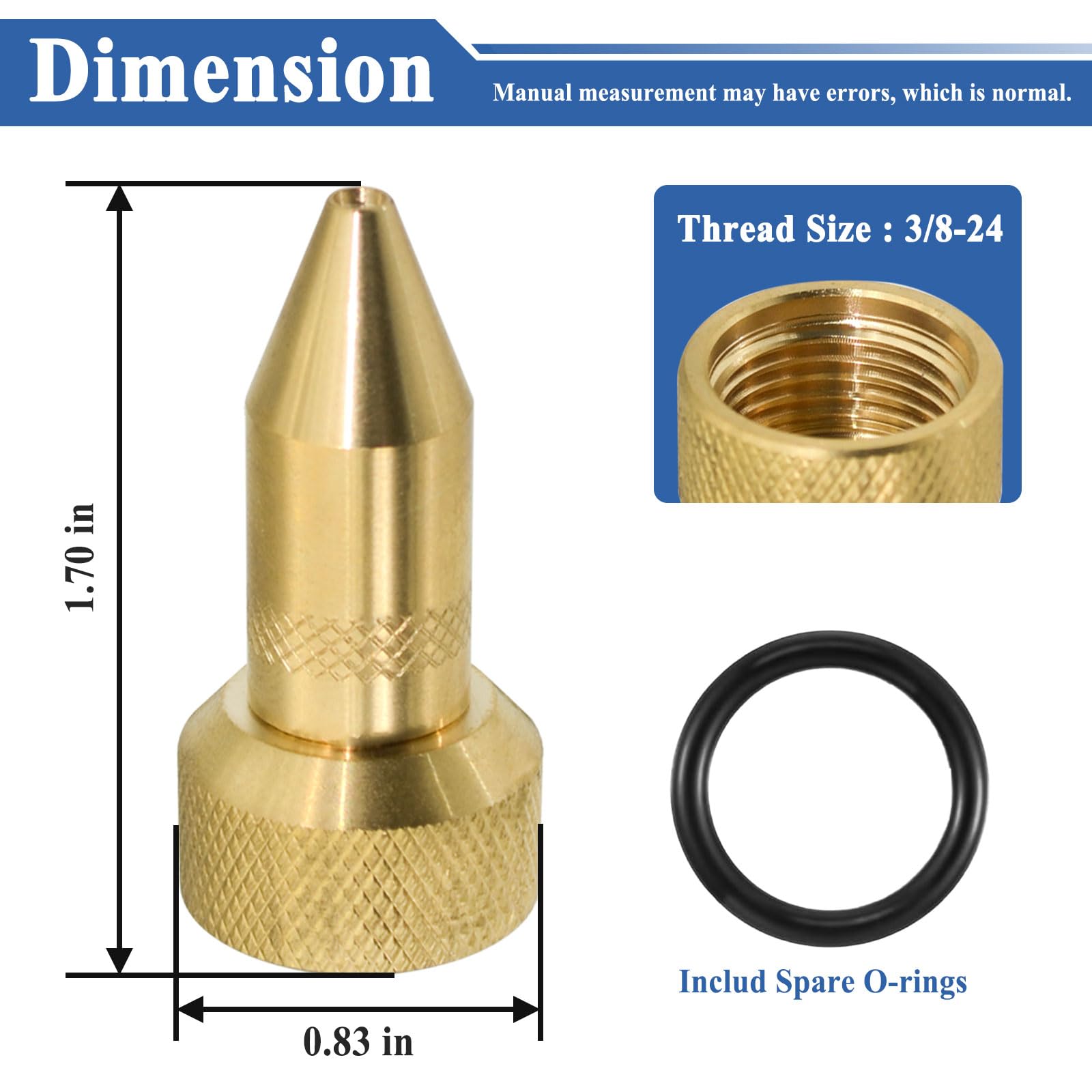 Sthangbig brass construction close-up highlighting durable, corrosion-resistant nozzle material.