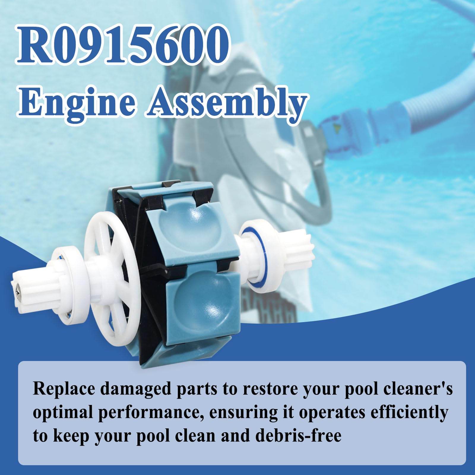 Sthangbig R0915600 uses corrosion-resistant plastic for longer pool cleaner life.