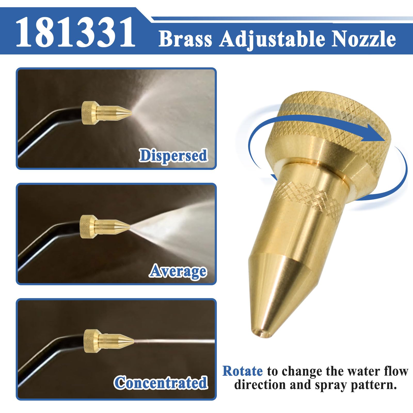Sthangbig 3/8-24 thread detail for secure, leak-free connection.