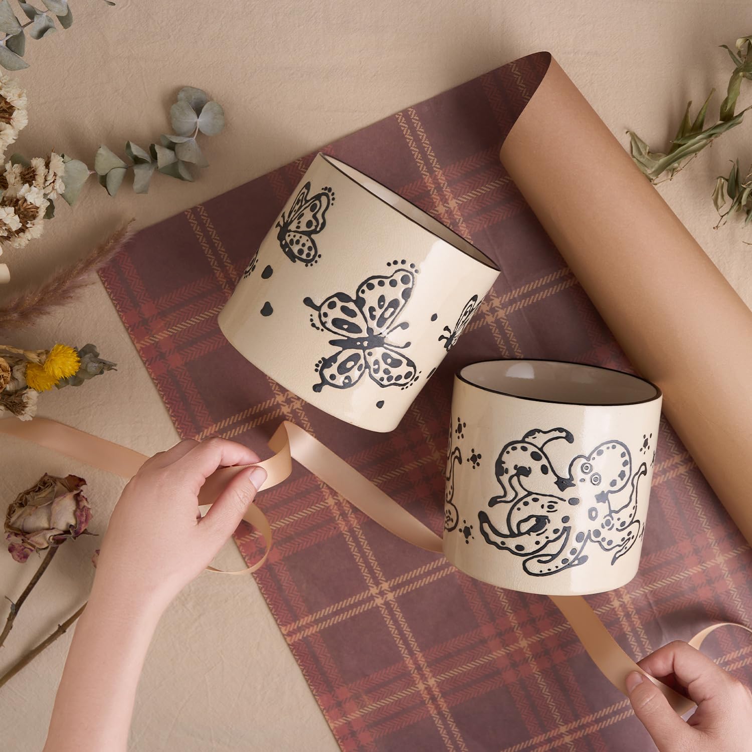 STHIE artisan cat pot with crackle glaze enhances home decor.