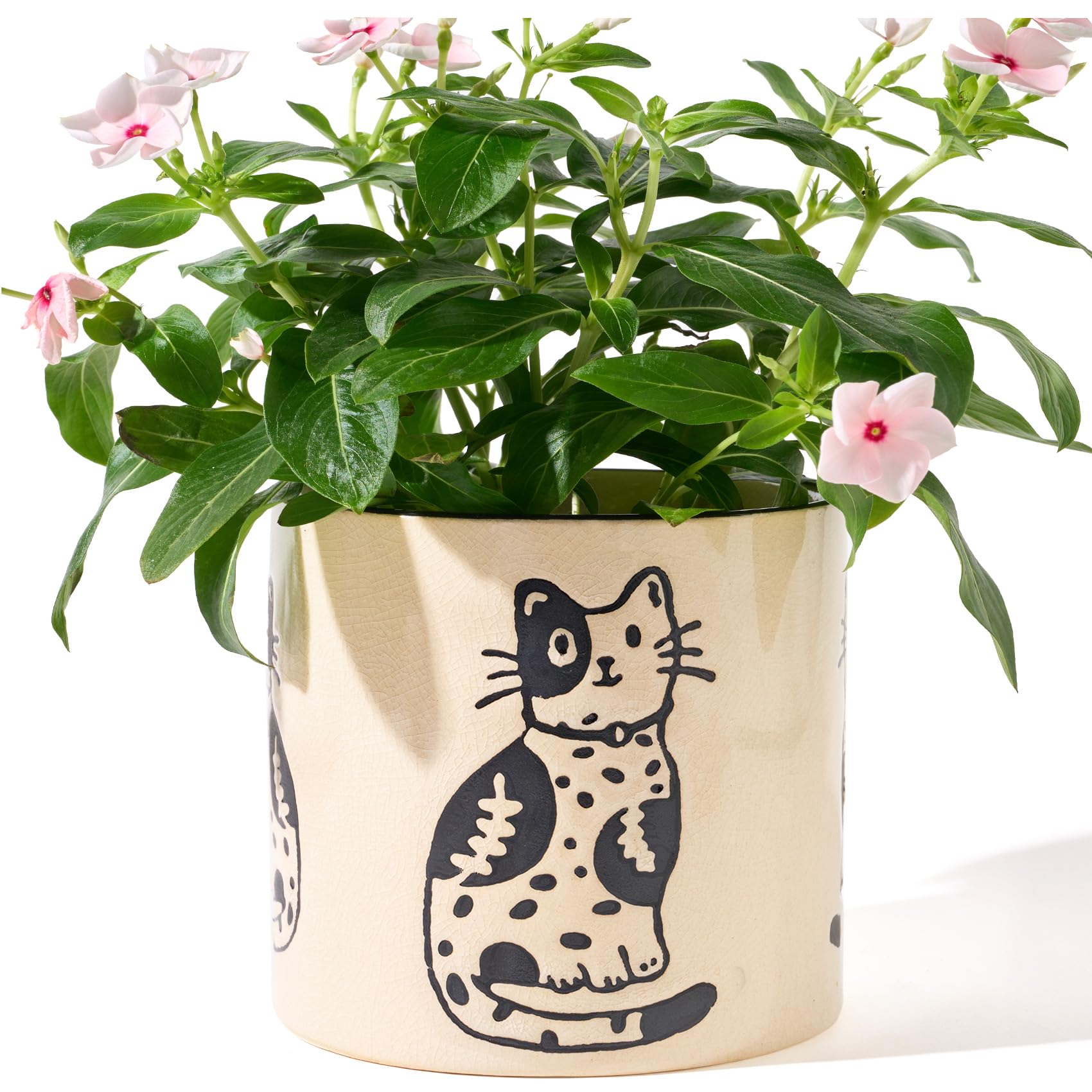 STHIE cat-pattern pot brightens spaces like desks and shelves.