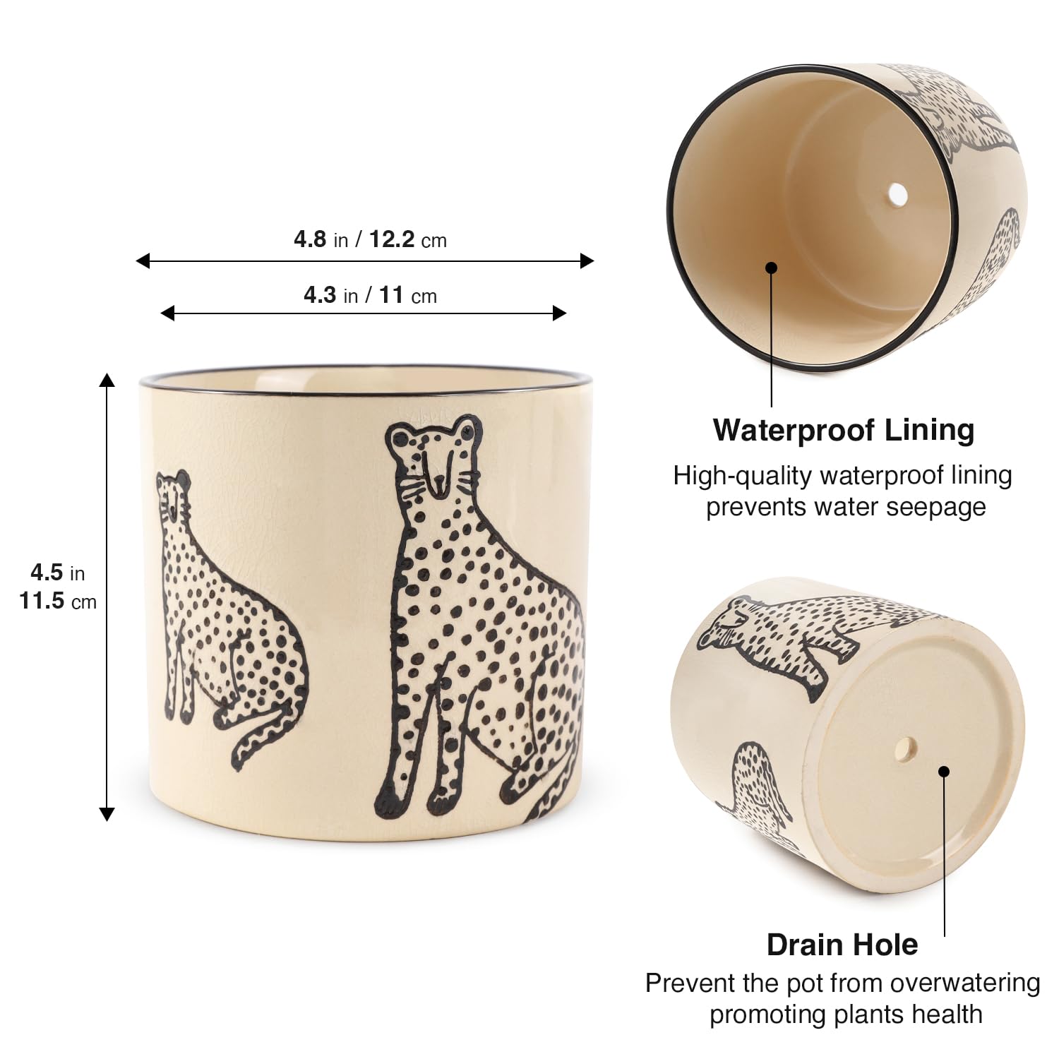 STHIE ceramic plant pot as a desk or windowsill accent.