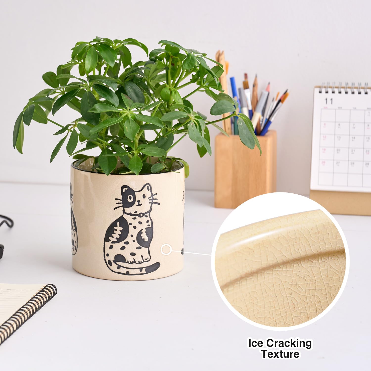 STHIE small round plant pot ideal for desks and shelves.