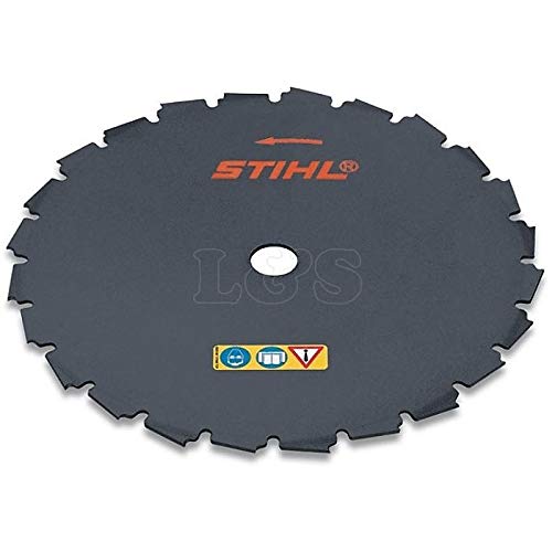 Stihl 200mm 22-teeth chisel blade for brushcutters enhances cutting on woody shrubs.