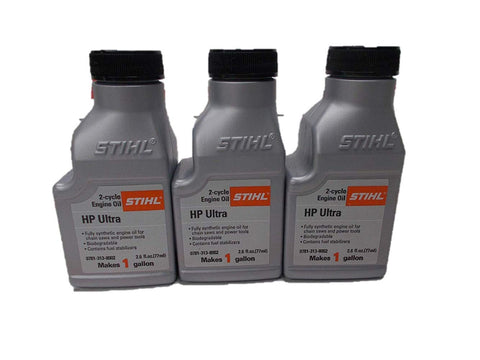 Stihl HP Ultra 2-cycle oil bottle, 2.6 oz, for clean, efficient 50:1 fuel mix