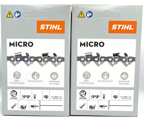 Stihl 3610-005-0055 pack of 2 chainsaw chains for reliable replacement.