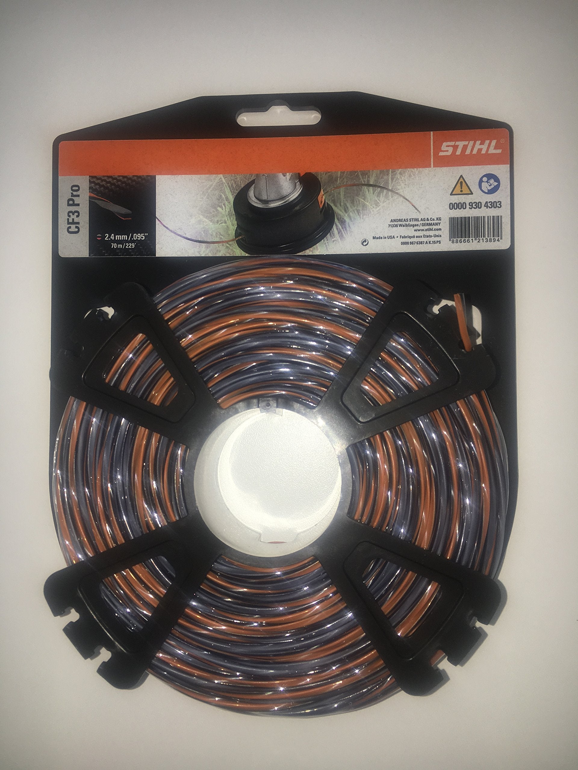 Stihl CF3 Pro cross-shaped trimmer line for brush cutters, durable and versatile.