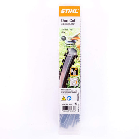 STIHL Durocut 48 serrated line for manual trimmer heads boosts cutting efficiency.