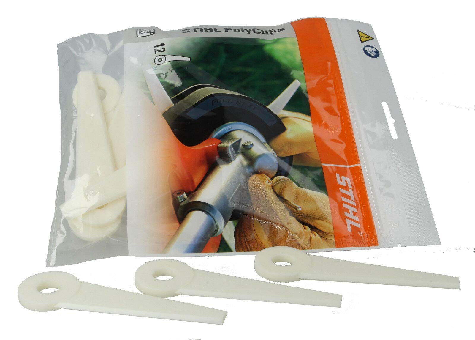 Stihl flail trimmer head blades 12-pack for reliable replacement.