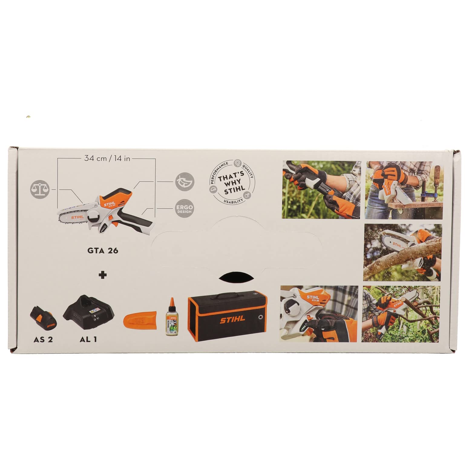 Stihl GTA 26 with AS 2 battery powering cordless work.