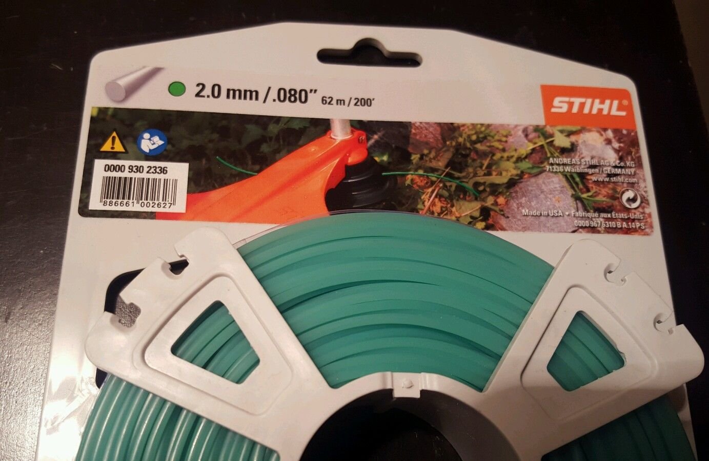 Stihl elastic mowing line 2.0 mm delivers consistent performance on tough weeds