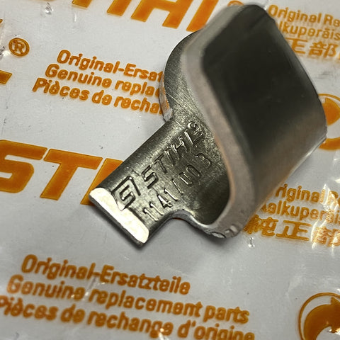 Stihl MS291 chain catcher installation-ready with secure guidance