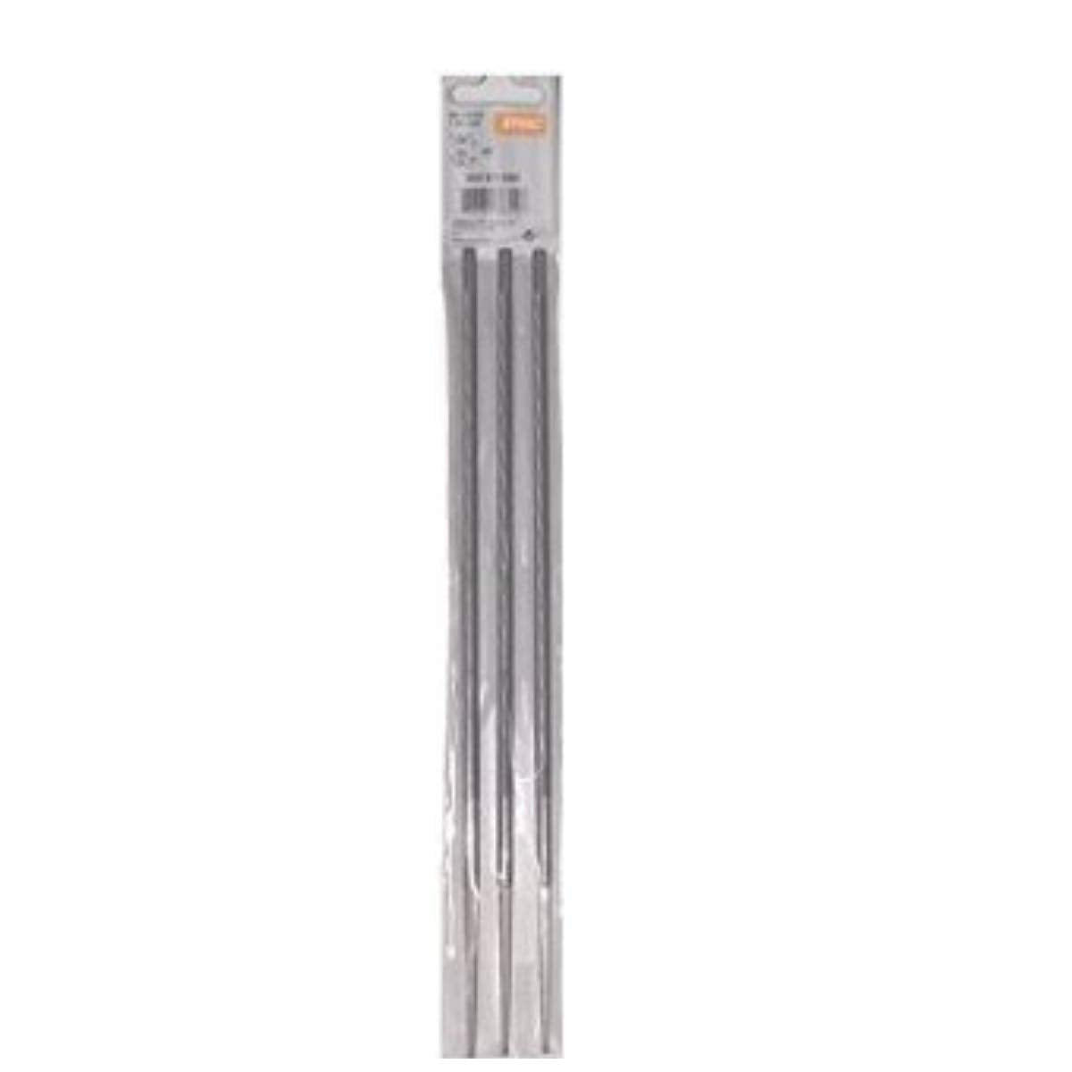 Stihl pack of three round files for .325 chains, ideal for precise sharpening.