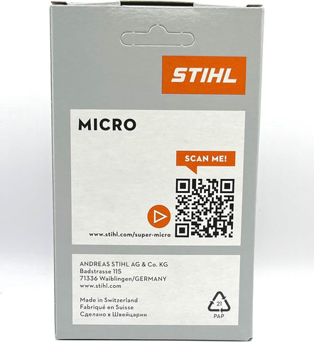 Stihl Picco Micro Mini 3 narrow kerf enables quick, clean cuts.