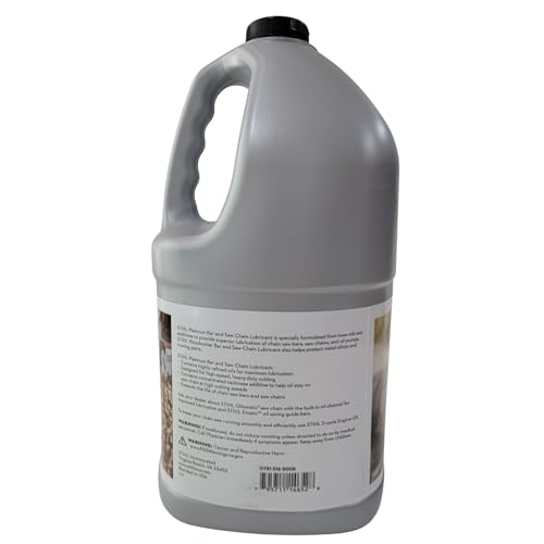 STIHL Platinum lubricant applied to the bar protecting chains during use