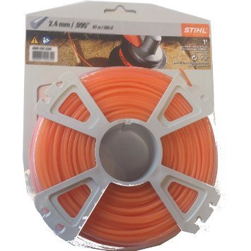 Stihl Premium Round Trimmer Line orange for high visibility and quick replacements.