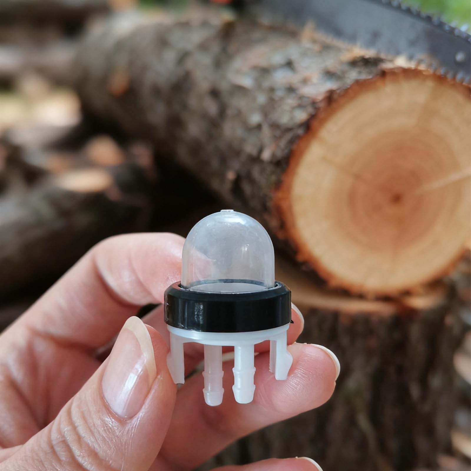 Stihl primer bulb 2-pack installation-fit demonstrates simple swap on compatible models.